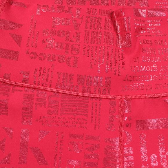 Lululemon Leggings Womens 8 Red High Rise 26" Foil Text Print - Picture 7 of 10